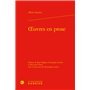 oeuvres en prose
