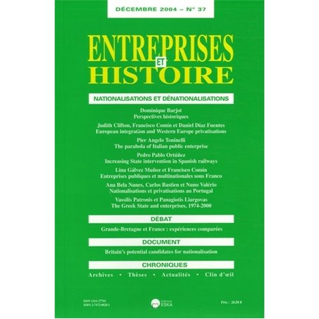 ENTREPRISES ET HISTOIRE 37 NATIONALISATI