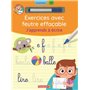 Exercices avec feutre effaçable - J'apprends à écrire