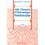 AIDE-MEMOIRE D'HYDRAULIQUE SOUTERRAINE
