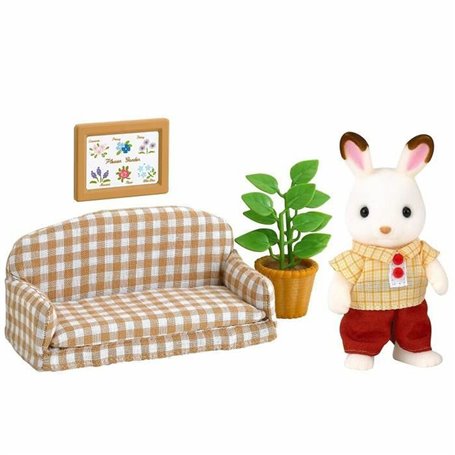 Figurine daction Sylvanian Families Papa Rabbit Chocolate and Living R