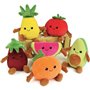 JEMINI Fruity 's cagette de 6 peluches toutes douces fruits et légumes