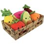 JEMINI Fruity 's cagette de 6 peluches toutes douces fruits et légumes