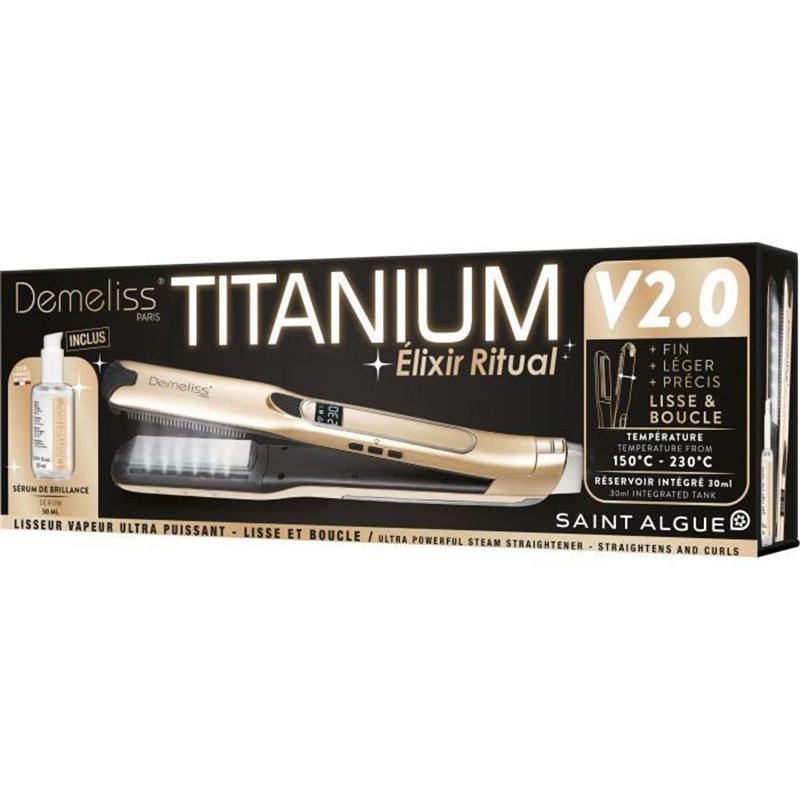 Image secondaire de Lisseur à cheveux Saint-Algue Titanium V2 ELIXIR RITUAL DEMELISS