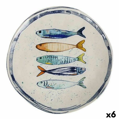 Assiette plate La Mediterránea Peixe Brille (6 Unités)