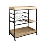 Chariot de service Vinthera Moa Range Bouteilles Noir Métal 75 x 40 x 