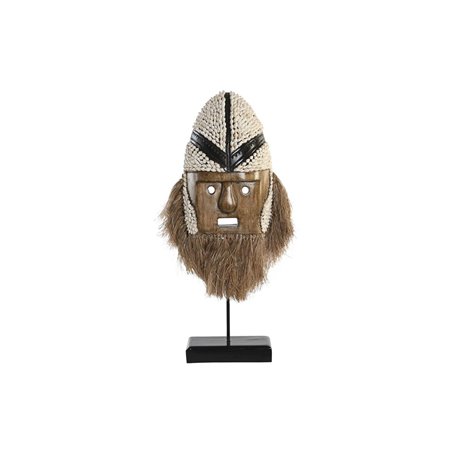 Figurine Décorative DKD Home Decor Naturel Blanc Coquillages Masque (3