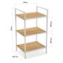 Etagère de salle de bains Versa White Métal PVC Bambou (32,5 x 70 x 39