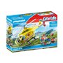 Figurine daction Playmobil Rescue helicoptere 48 Pièces