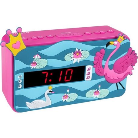 Réveil LED BIGBEN INTERACTIVE R15PRINCESS3D - Effet 3D - Décor princes