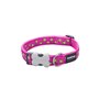 Collier pour Chien Red Dingo STYLE STARS LIME ON HOT PINK 31-47 cm