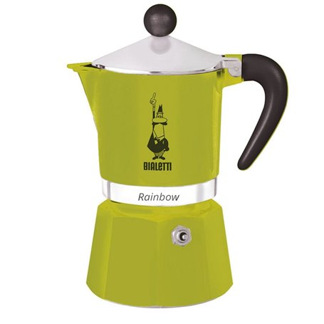 Cafetière Italienne Bialetti Rainbow Vert Métal Aluminium Thermoplasti