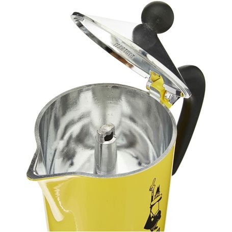 Cafetière Italienne Bialetti Rainbow Jaune Métal Aluminium 300 ml 6 Ta