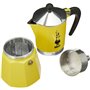Cafetière Italienne Bialetti Rainbow Jaune Métal Aluminium 300 ml 6 Ta