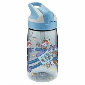 Bouteille d'eau Laken Summit Space Robots Bleu Aigue marine (0,45 L)