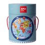 Puzzle Apli World Map Circulaire 48 Pièces 50 cm