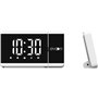 Réveil projecteur - EVOOM - EV304588 - Blanc - Radio FM - 2 alarmes - 