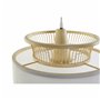 Suspension DKD Home Decor Blanc Polyester Bambou (40 x 40 x 52 cm)