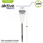 Borne de jardin solaire Aktive Plastique 6,7 x 39 x 6,7 cm (24 Unités)