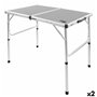 Table Piable Aktive Camping Gris 90 x 70 x 60 cm (2 Unités)
