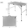 Table Piable Aktive Camping Gris 90 x 70 x 60 cm (2 Unités)