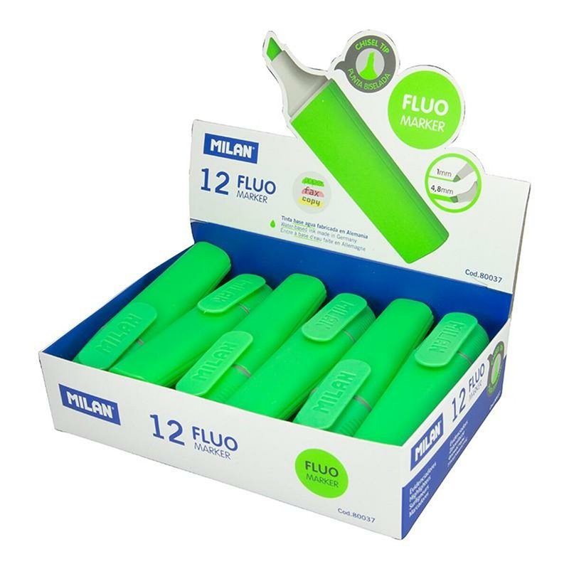 Image secondaire de Ensemble de Marqueurs Fluorescents Milan Vert (12 Unités)
