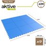 Puzzle Enfant Aktive Bleu 9 Pièces Feuille de Mousse 50 x 0,4 x 50 cm 