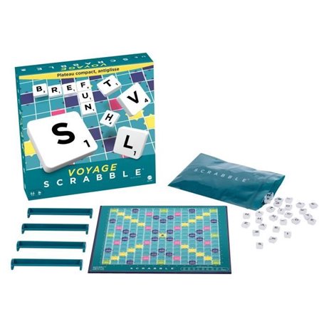 Mattel Games - Scrabble Voyage - Jeu de société et de lettres - 2 a 4 