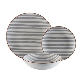 Service de Vaisselle Versa Venecia 18 Pièces Gris Porcelaine