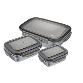 Ensemble de Boîtes à Lunch Gefu G-89522 Acier inoxydable (3 Unités)