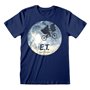 T shirt à manches courtes E.T. Moon Silhouette Bleu Unisexe