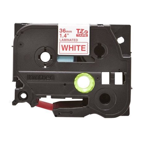 Ruban laminé BROTHER P-TOUCH TZE-262 - Rouge / Blanc - 36mm
