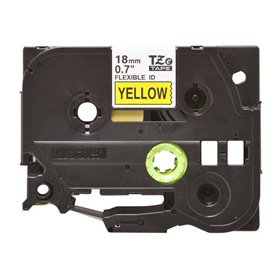 Ruban flexible Brother TZe FX641 noir sur jaune pour P-Touch - BROTHER