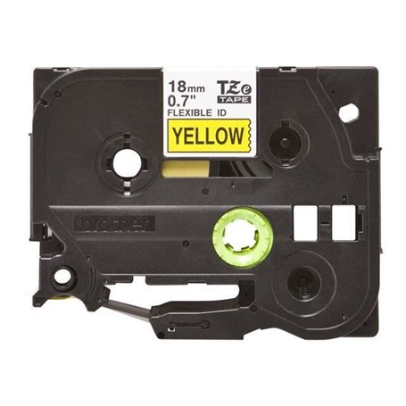 Ruban flexible Brother TZe FX641 noir sur jaune pour P-Touch - BROTHER