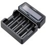 XTAR X4 Chargeur de piles rondes Li-ion, NiCd, NiMH 12650, 13500, 1365
