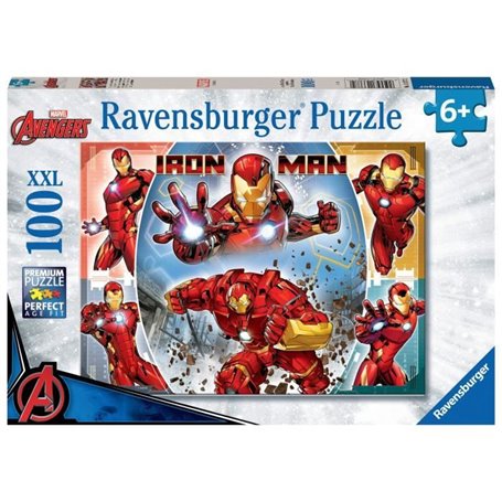 Ravensburger-MARVEL HEROS-Puzzle 100 pieces XXL - Le puissant Iron Man