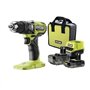RYOBI - Perceuse-visseuse a percussion BRUSHLESS 18V ONE+ 54 Nm - 2 ba