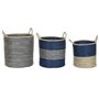 Set de basket Home ESPRIT Bleu Naturel Jute Herbier marin méditerranée