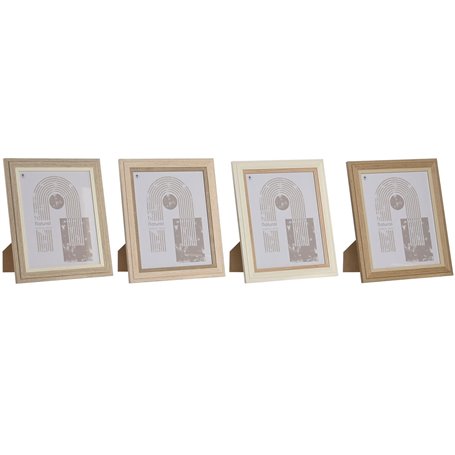 Cadre photo Home ESPRIT Verre Bois MDF Scandinave 23 x 2,8 x 28 cm (4 