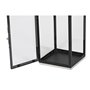 Lanterne Home ESPRIT Noir Argenté Verre Acier 18 x 18 x 41 cm (2 Pièce