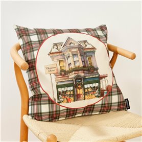 Housse de coussin Muaré Christmas City 50 x 50 cm
