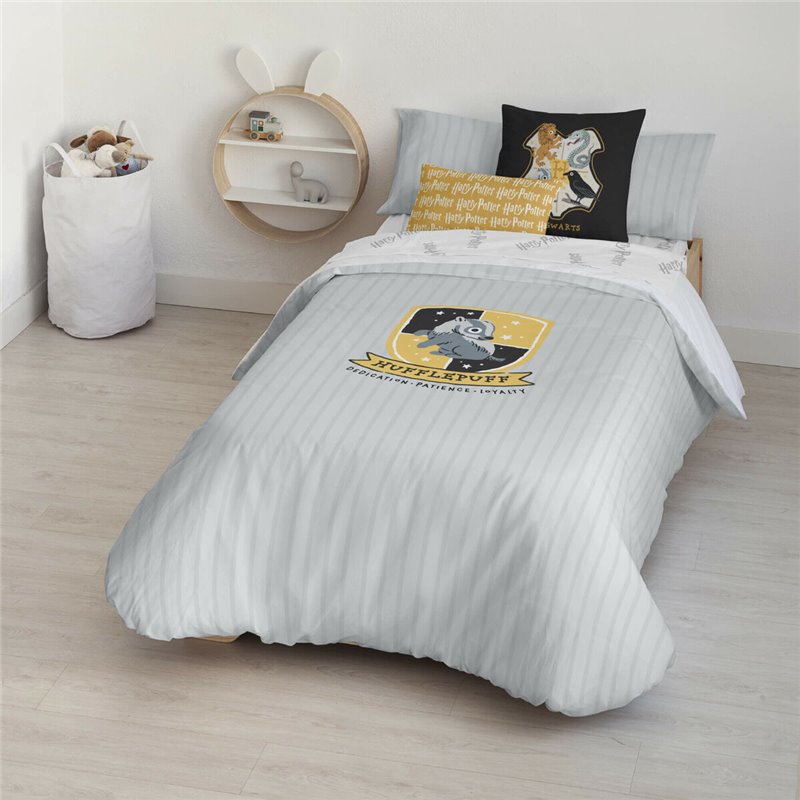 Housse de Couette Harry Potter Hufflepuff Sweet Multicouleur 175 Fils 180 x 220 cm Lit 1 personne