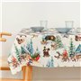 Nappe enduite antitache Muaré  Christmas Landscape 140 x 140 cm