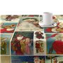 Nappe enduite antitache Mauré Vintage Christmas 100 x 140 cm
