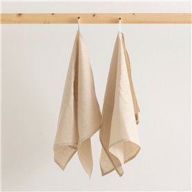 Tissu de cuisine Mauré Beige 45 x 70 cm 2 Unités