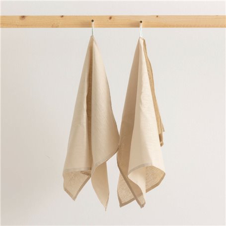Tissu de cuisine Mauré Beige 45 x 70 cm 2 Unités