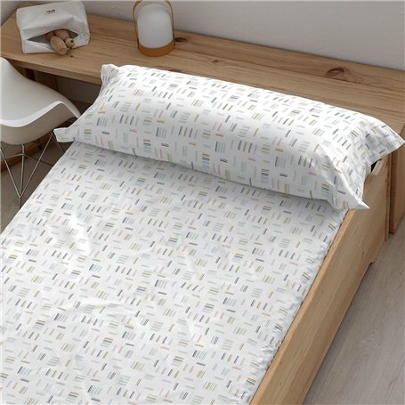 Drap housse Kids&Cotton Italo Multicouleur 90 x 200 cm