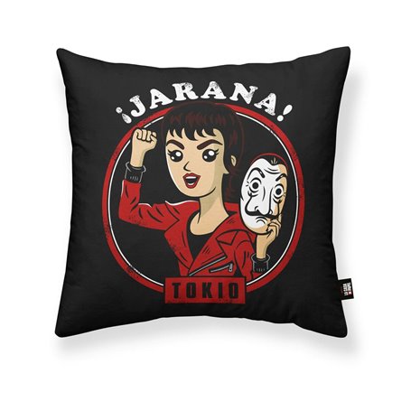 Housse de coussin La casa de papel Chibi B Noir 45 x 45 cm