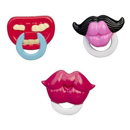 Lot Famosa Bellies Crazy Dummies Sucette (3 Pièces)