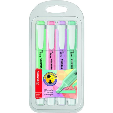 Ensemble de Marqueurs Fluorescents Stabilo 275/4-08 4 Pièces (4 Unités